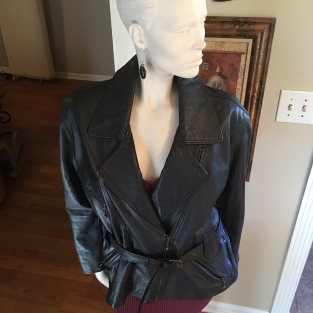 FABIANI Women’s Leather Biker Jacket